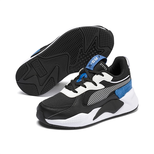 RS-X Collegiate Kids' Shoes, Puma Black-Bright Cobalt, extralarge-IND