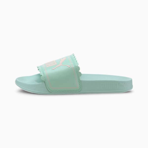 Leadcat Petals Little Kids' Slides, Mist Green-Rosewater, extralarge