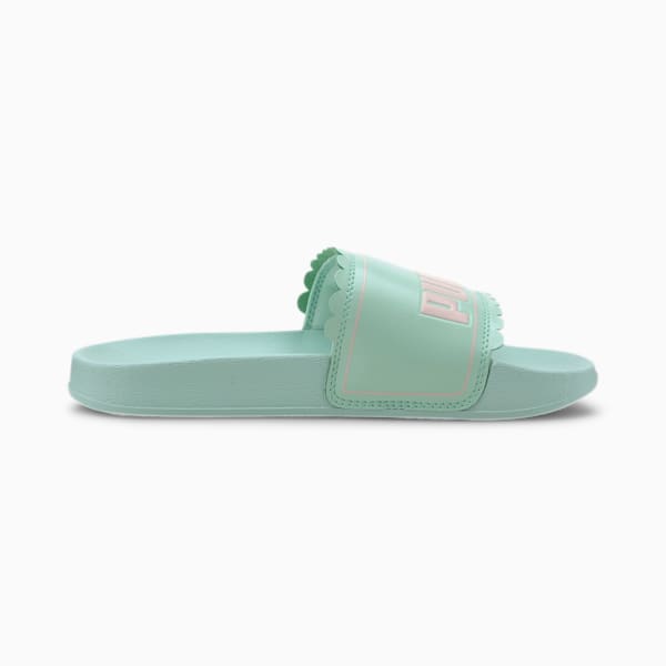 Leadcat Petals Little Kids' Slides, Mist Green-Rosewater, extralarge