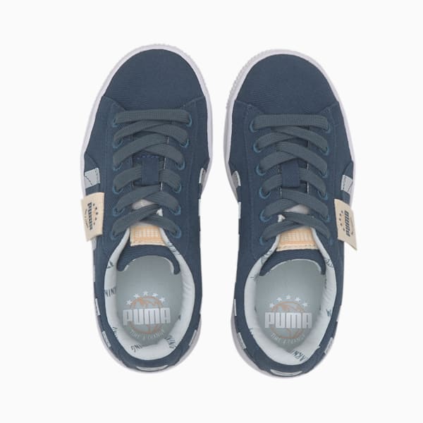 Time4Change Basket Canvas Little Kids' Shoes, Dark Denim-Plein Air, extralarge