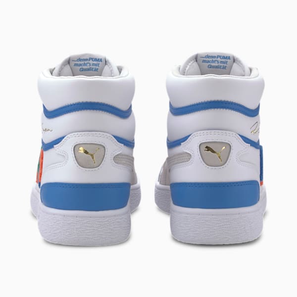 Ralph Sampson Mid Badges Men's Sneakers, P Wht-Gry Violet-Palace Blue
