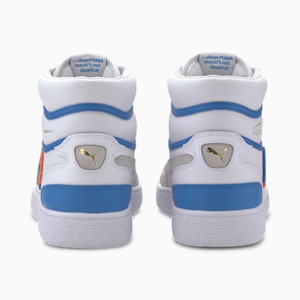 Ralph Sampson Mid Badges Men's Sneakers, Puma White-Gray Violet-Palace Blue, extralarge