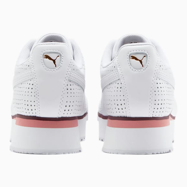 Roma Amor Perf Women's Sneakers, Puma White-Bridal Rose-Vineyard Wine, extralarge