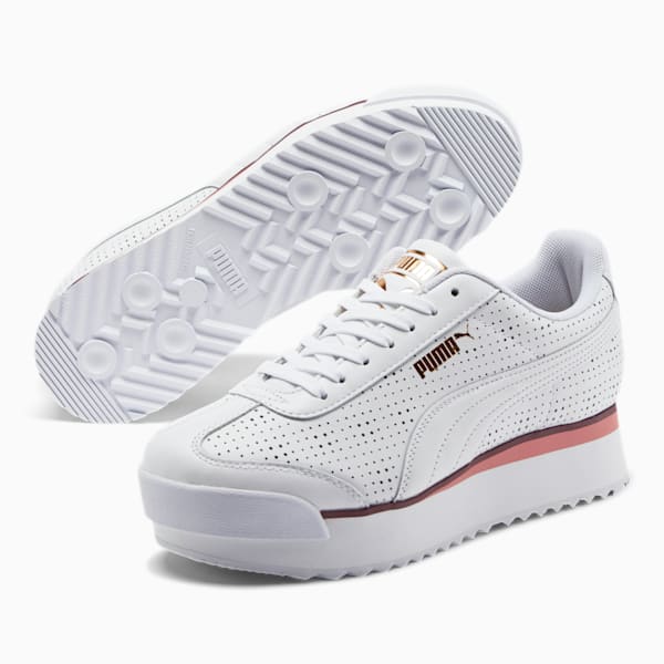 Roma Amor Perf Women's Sneakers, Puma White-Bridal Rose-Vineyard Wine, extralarge