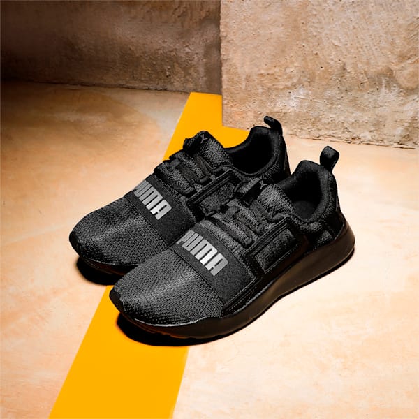Wired Cage Unisex Sneakers, Puma Black-CASTLEROCK