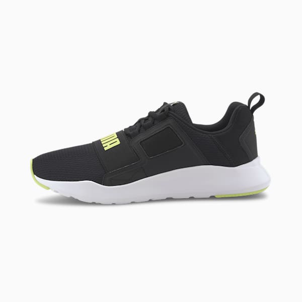 Wired Cage Unisex Sneakers, Puma Black-Sharp Green