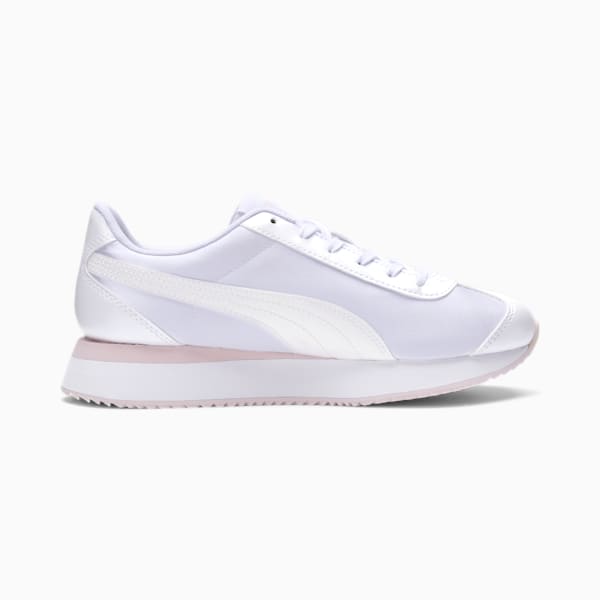 Turino Stacked Glitter Women's Sneakers, Puma White-Puma White, extralarge