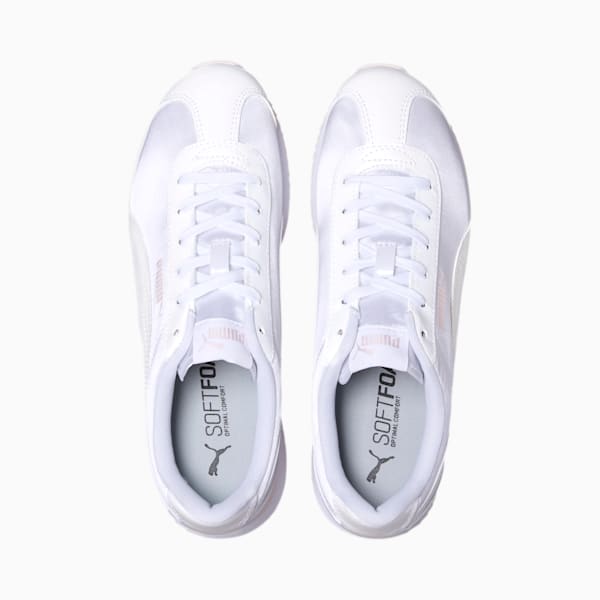 Turino Stacked Glitter Women's Sneakers, Puma White-Puma White, extralarge