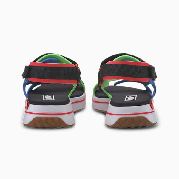 Future Rider Game On Sandals, Palace Blue-PB-Fluo Green-G, extralarge