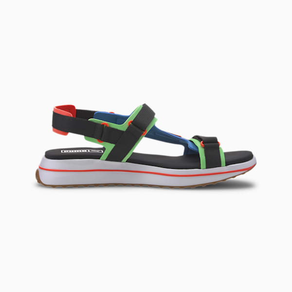 Future Rider Game On Sandals, Palace Blue-PB-Fluo Green-G, extralarge