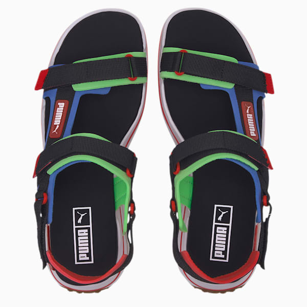 Future Rider Game On Sandals, Palace Blue-Puma Black-Fluo Green-Gum, extralarge