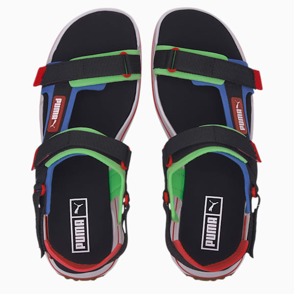 Future Rider Game On Sandals, Palace Blue-PB-Fluo Green-G, extralarge