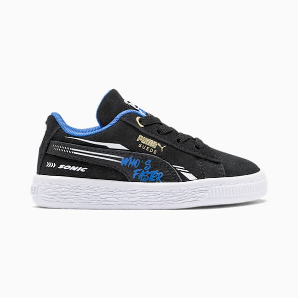 PUMA x SONIC Suede Toddler Shoes, Puma Black, extralarge