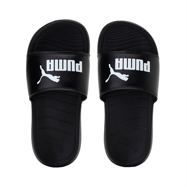 Popcat 20 Youth Slides, Puma Black-Puma White, extralarge-IND
