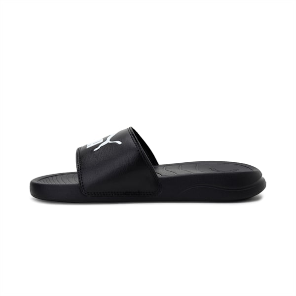 Popcat 20 Youth Slides, Puma Black-Puma White, extralarge-IND