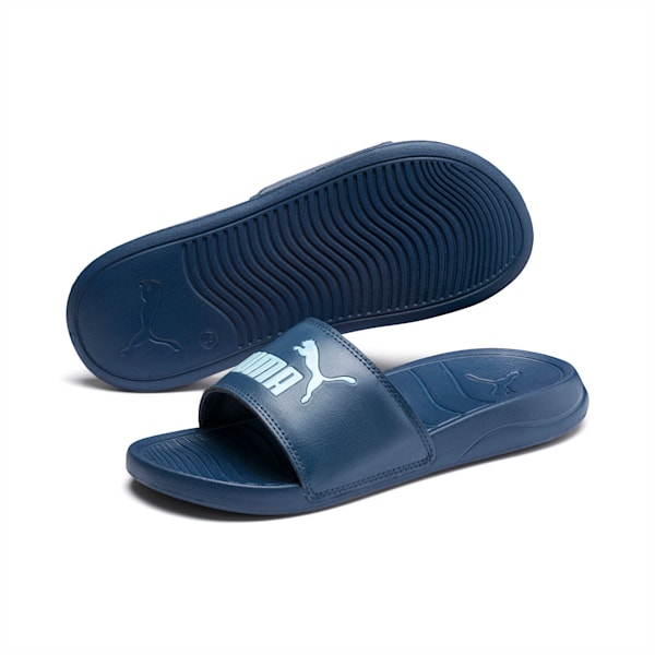 Popcat 20 Kids' Slides Big Kids, Dark Denim-Gulf Stream, extralarge