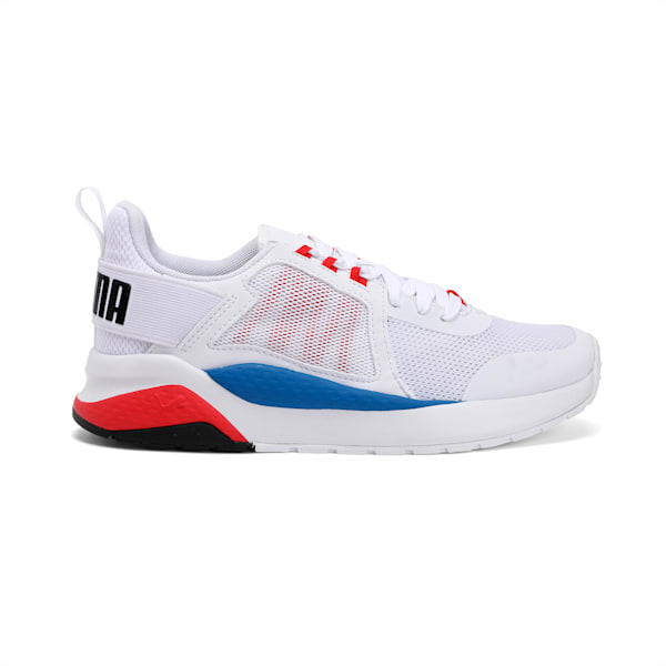 AnzarunYouth Sneakers, Puma White-Puma Black-High Risk Red, extralarge-IND