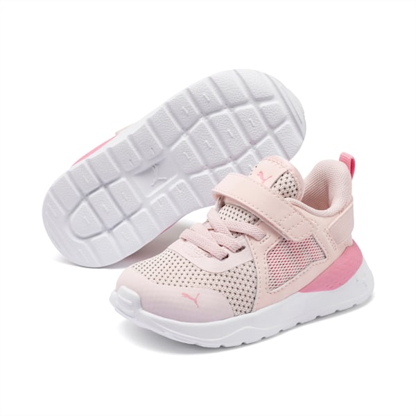 Anzarun Knit Toddler Shoes, Rosewater-Peony-Puma White, extralarge