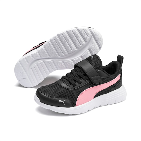 Flex Renew AC SoftFoam Kids' Sneakers, Puma Black-Peony, extralarge-IND