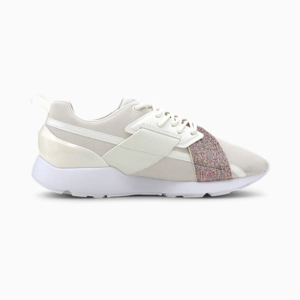 Muse X-2 Shimmer Women's Sneakers, Marshmallow-Puma White, extralarge