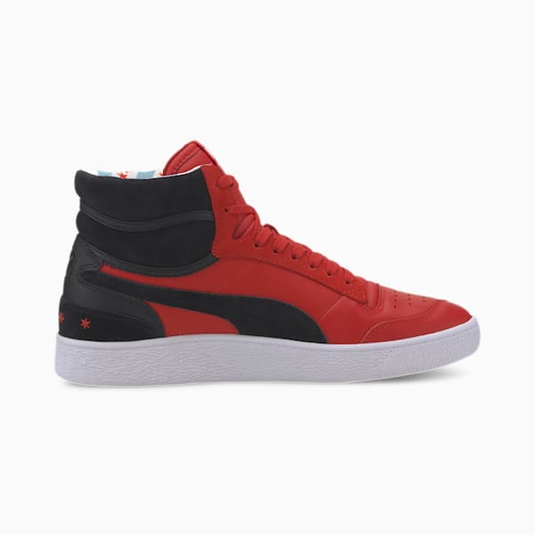 Ralph Sampson Mid Chicago Men's Sneakers, High Risk Red-Puma Black-Puma White, extralarge