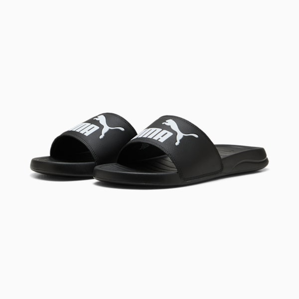 Popcat 20 Unisex Slides, Puma Black-Puma Black-Puma White, extralarge-IND