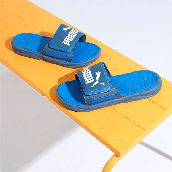 Royalcat Comfort Unisex Slides, Dark Denim-Palace Blue-Puma White, extralarge-IND