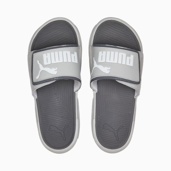 Royalcat Comfort Unisex Slides, Steel Gray-Puma White, extralarge-IND