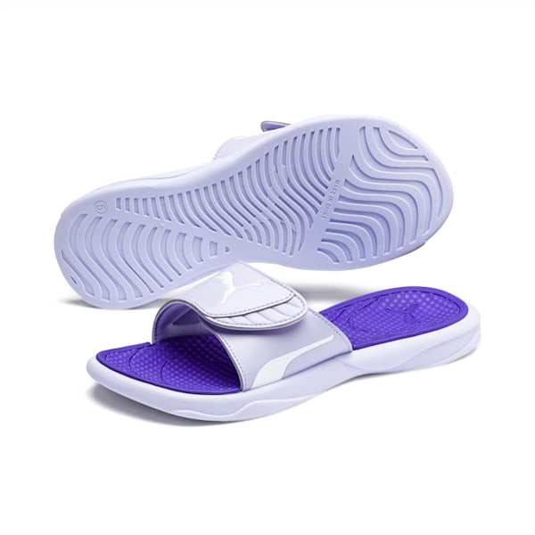 Royalcat Comfort Women's Slides, Purple Heather-Purple Corallites-Puma White, extralarge