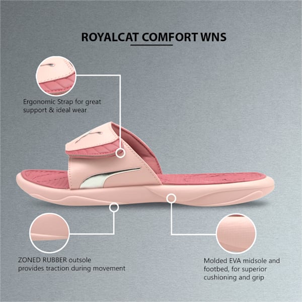 Royalcat Comfort Women's Slides, Marshmallow-Apricot Blush, extralarge-IND
