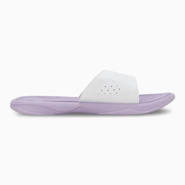Royalcat Comfort Women's Slides, Vivid Violet-PUMA White, extralarge-IND