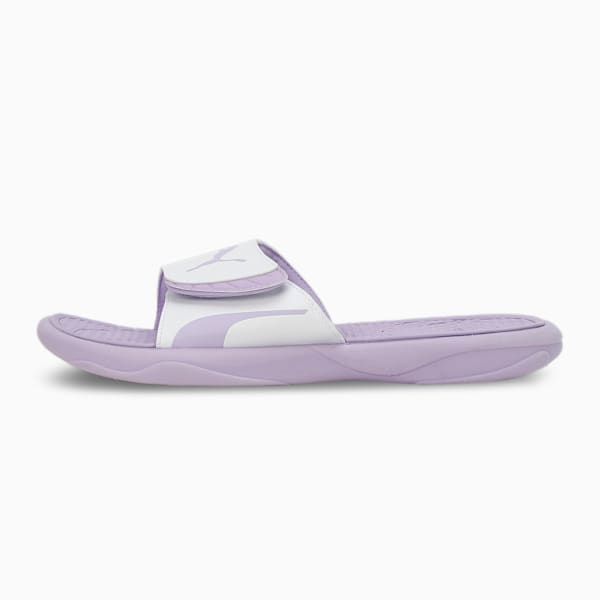 Royalcat Comfort Women's Slides, Vivid Violet-PUMA White, extralarge-IND