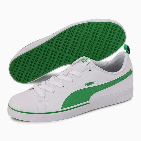 プーマ ブレーク ポイント VULC スニーカー, Puma White-Kelly Green, extralarge-JPN
