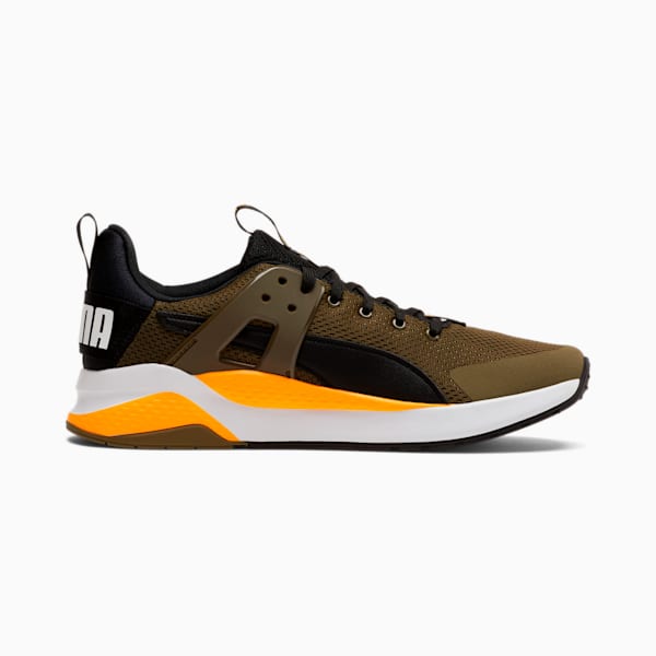 Anzarun Cage Men's Sneakers, Dark Olive-Black-Orange, extralarge