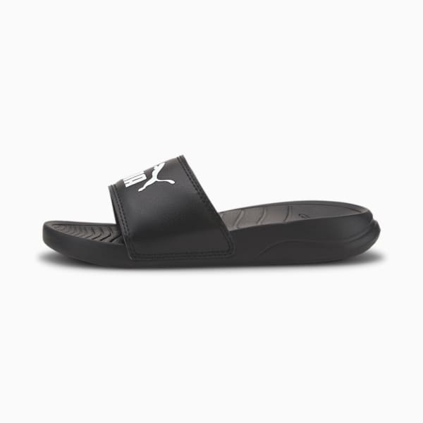 Popcat 20 Little Kids' Slides, Puma Black-Puma White, extralarge