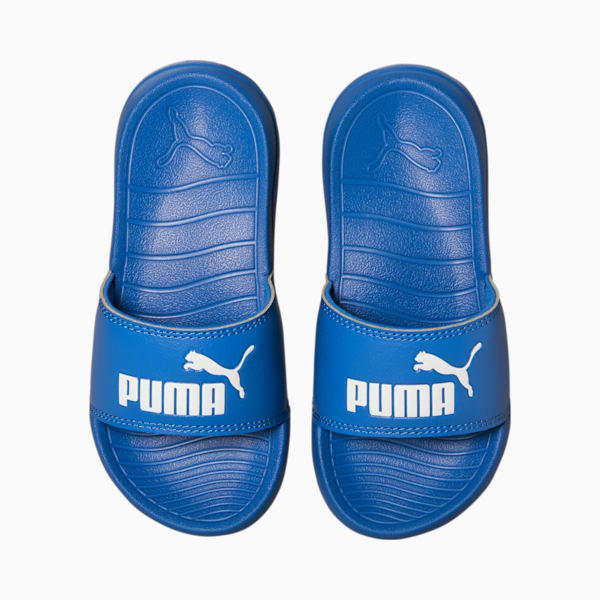 Popcat 20 Little Kids' Slides, Palace Blue-Puma White, extralarge