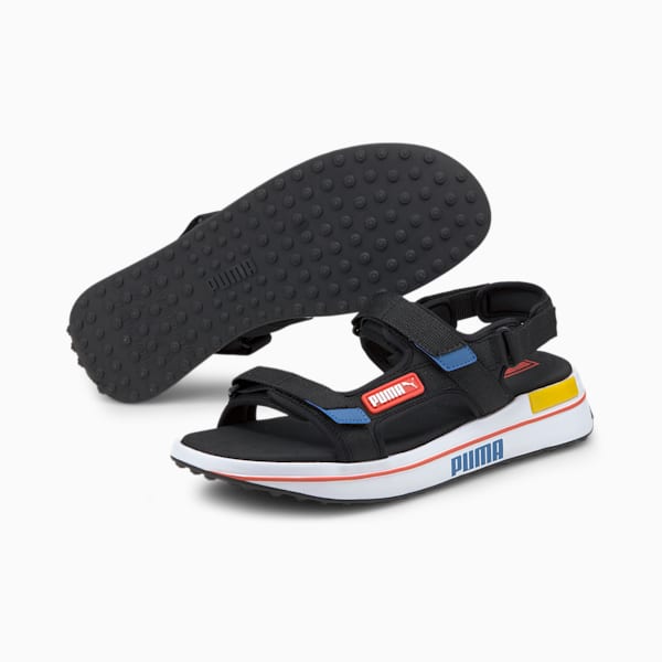 Future Rider Sandals, Puma Black-Star Sapphire-Poppy Red, extralarge