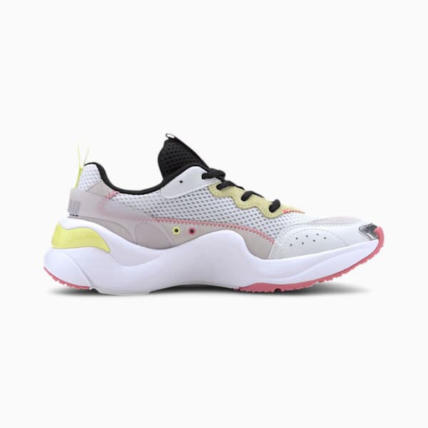 Rise Contrast Women's Sneakers, Puma White-Purple Heather-Sunny Lime, extralarge