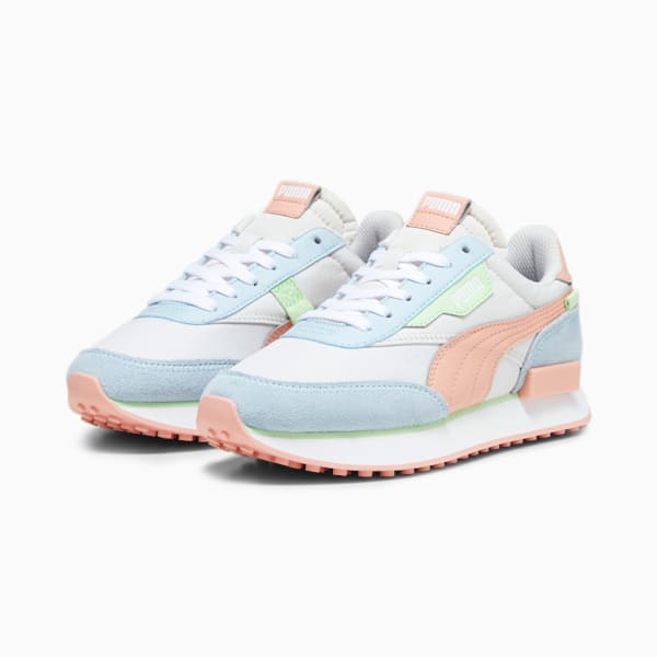 Future Rider Play On Youth Sneakers, Feather Gray-Poppy Pink, extralarge-IND