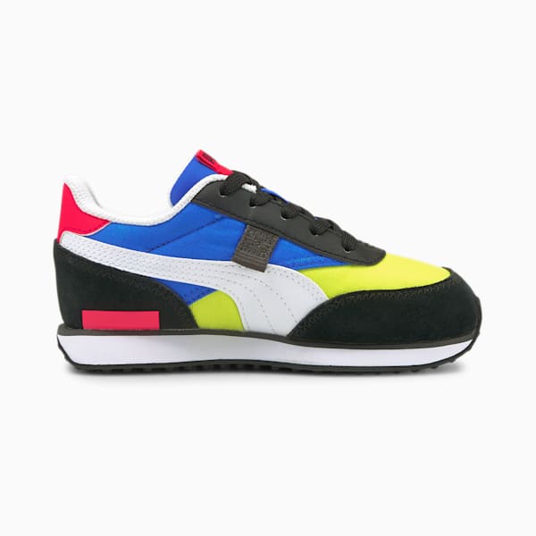 Future Rider Play On Kid's Sneakers, Puma Black-Yellow Glow-Ultra Blue, extralarge-IND