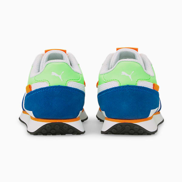 Future Rider Play On Little Kids' Shoes, Puma White-Fizzy Lime-Puma Royal, extralarge
