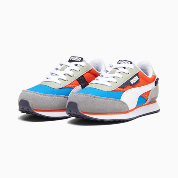 Zapatos Future Rider Play On para niños pequeños, Racing Blue-Hot Heat, extragrande