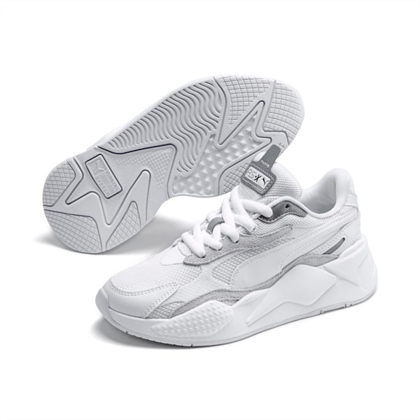 RS-X³ Puzzle Sneakers JR, Puma White-Puma Silver, extralarge