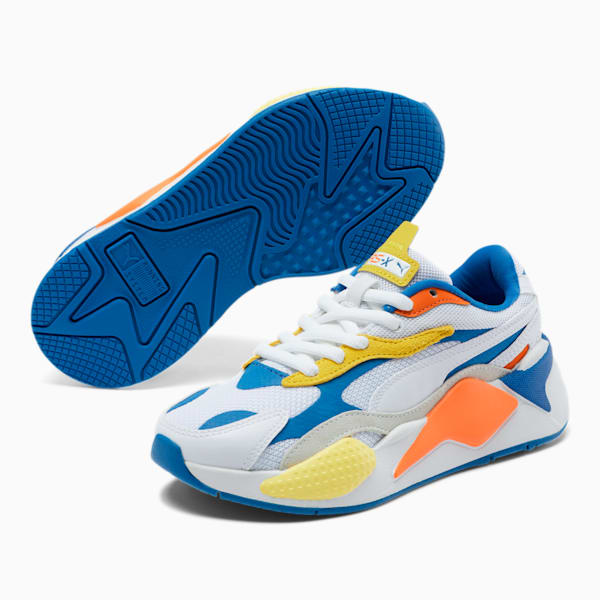 RS-X³ Puzzle Sneakers JR, Puma White-Puma White-Firecracker, extralarge