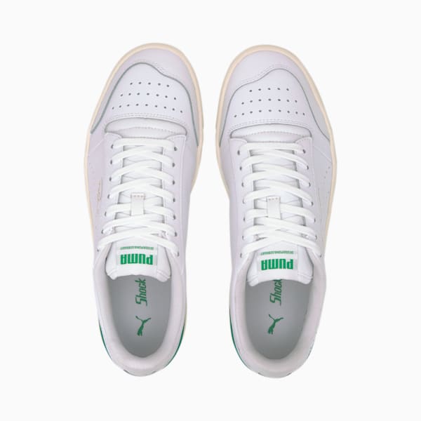 Ralph Sampson Lo Perforated Soft Trainers, Puma White-Amazon Green-Whisper White, extralarge-IND