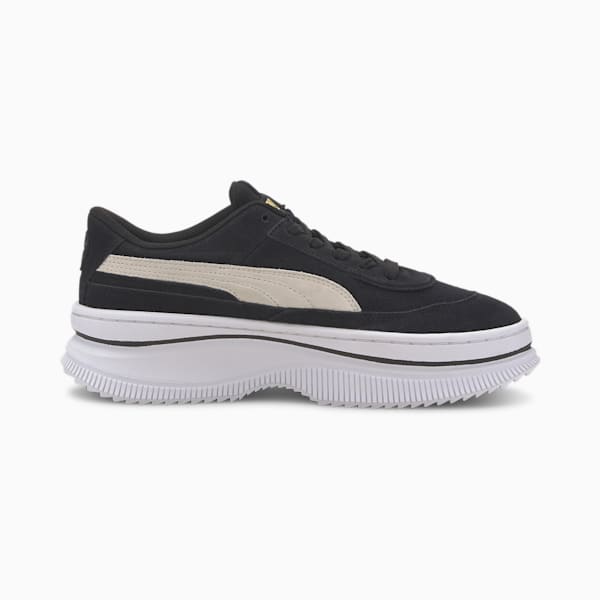 DEVA Suede Women's Sneakers, Puma Black-Marshmallow, extralarge