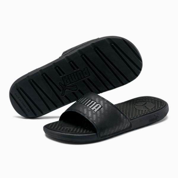 Cool Cat Bold Graphic Women's Slides, Puma Black-Puma Black, extralarge