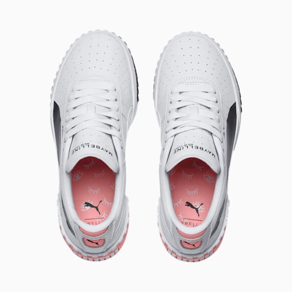 PUMA x MAYBELLINE Cali Women's Sneakers, Puma White-Puma Black-Powder Pink, extralarge