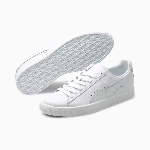 Clyde Blank Men's Sneakers, Puma White-Puma White, extralarge