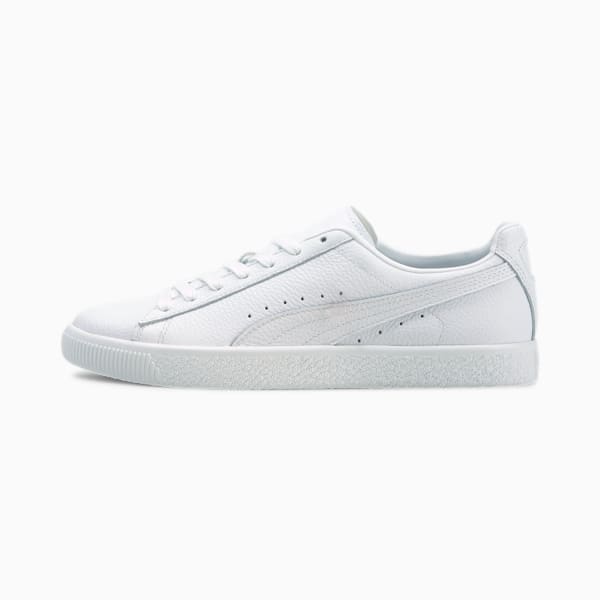 Clyde Blank Men's Sneakers, Puma White-Puma White, extralarge